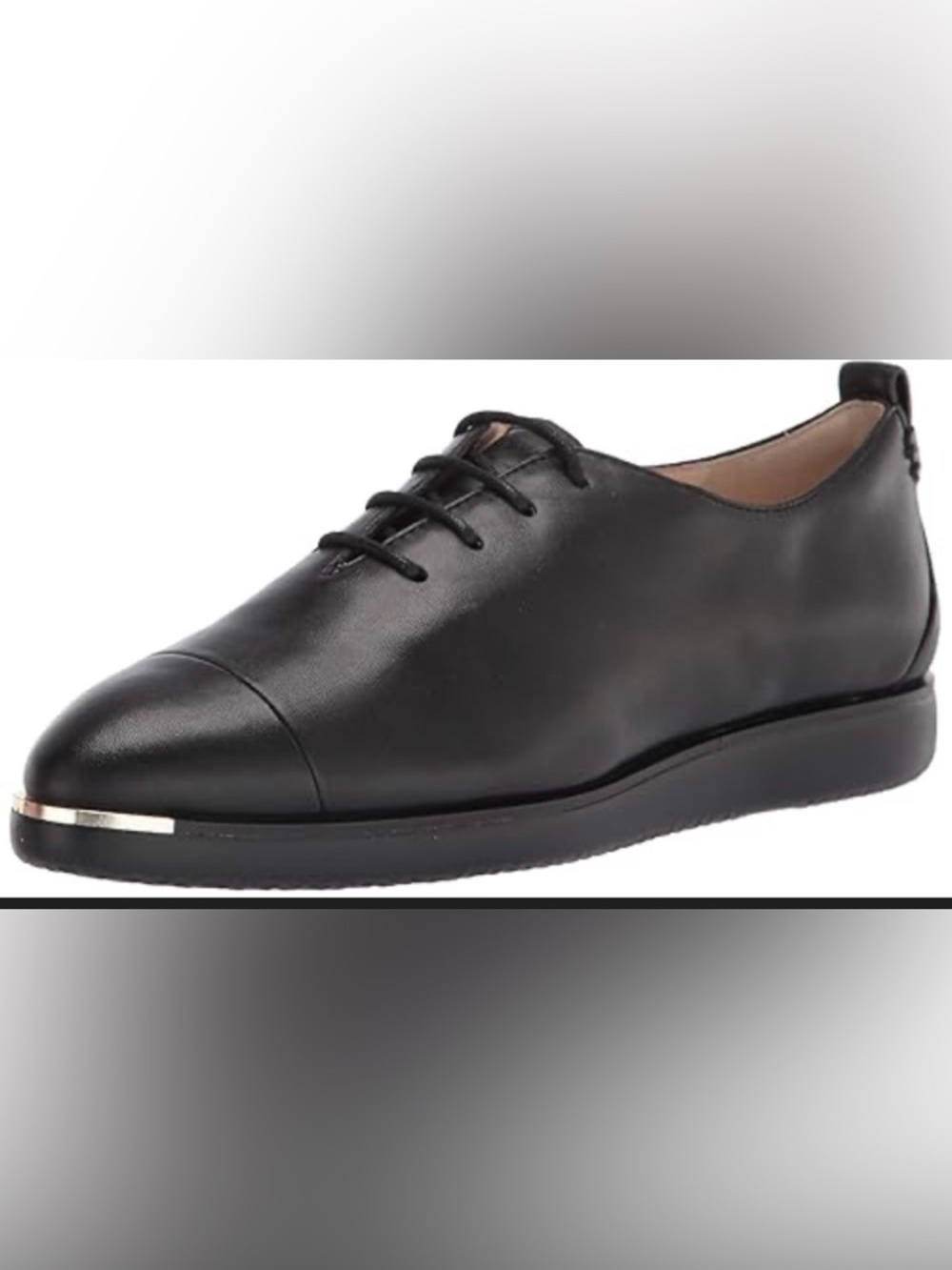 Cole Haan | 8 1/2 Black Leather Slip-On Lace Sneakers, oxfords, women’s